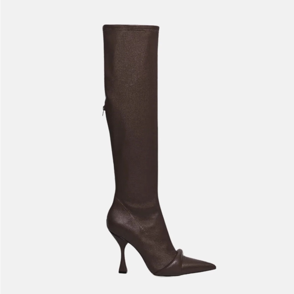 Hanifa Dark Brown Heeled Boots